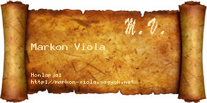 Markon Viola névjegykártya